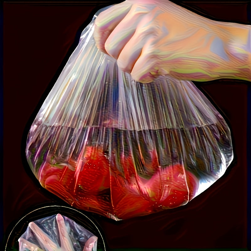 300pcs Reusable Elastic Food Wraps, Stretchable, Leak-Proof, Transparent Seal, Suitable for Kitchen And Home Use, And Odorless, a Substitute for Aluminum Foil And Plastic Film.