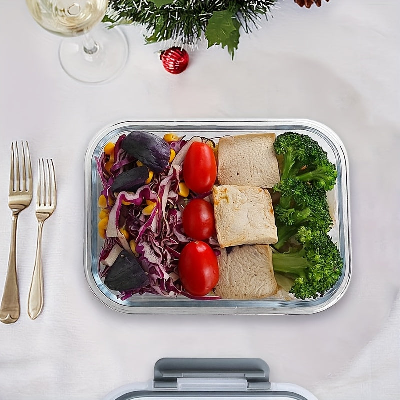 Set of 21pcs (10 Containers + 10 Lids + 1 Dishcloth) for Preparing Christmas Meals, Featuring Food Storage Containers with Snap-Lock Lids. These Sealed Lunch Containers Are Suitable for Microwave, Oven, Refrigerator, And Dishwasher Use