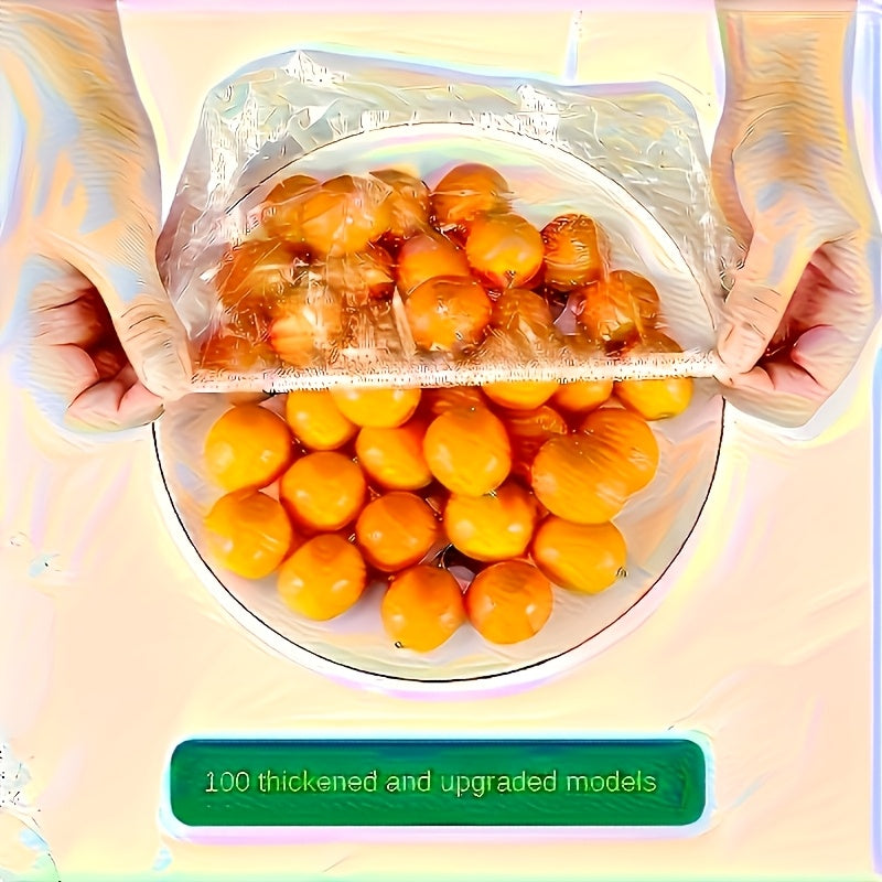 300pcs Reusable Elastic Food Wraps, Stretchable, Leak-Proof, Transparent Seal, Suitable for Kitchen And Home Use, And Odorless, a Substitute for Aluminum Foil And Plastic Film.
