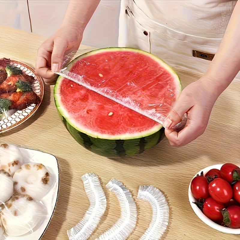 300pcs Reusable Elastic Food Wraps, Stretchable, Leak-Proof, Transparent Seal, Suitable for Kitchen And Home Use, And Odorless, a Substitute for Aluminum Foil And Plastic Film.