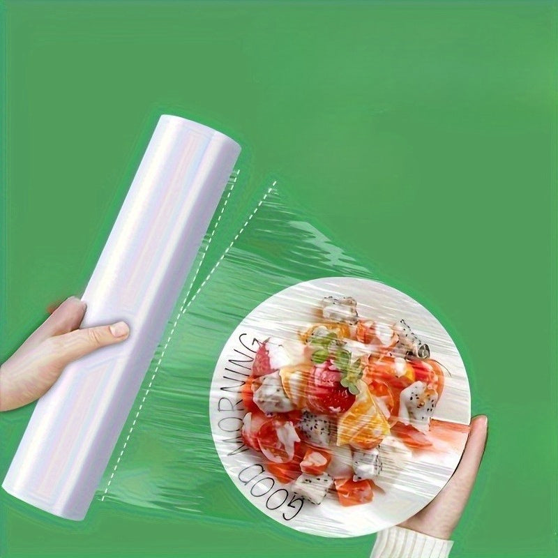 Easy-Tear Plastic Wrap - No-Cut Food-Safe Cling Film for Microwave & Refrigerator Use, Kitchen Fresh-Keeping Seal Wrap