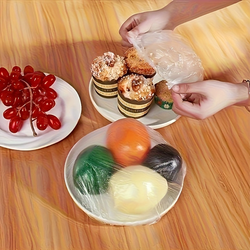 800-Pack Premium Reusable Food Covers | Thick Transparent Plastic with Elastic Seal | Airtight Freshness & Dust\u002FBacteria Blocking | For Bowls\u002FPlates\u002FContainers | Ideal for Fridge\u002FPantry Storage | Individually Packed Value Set