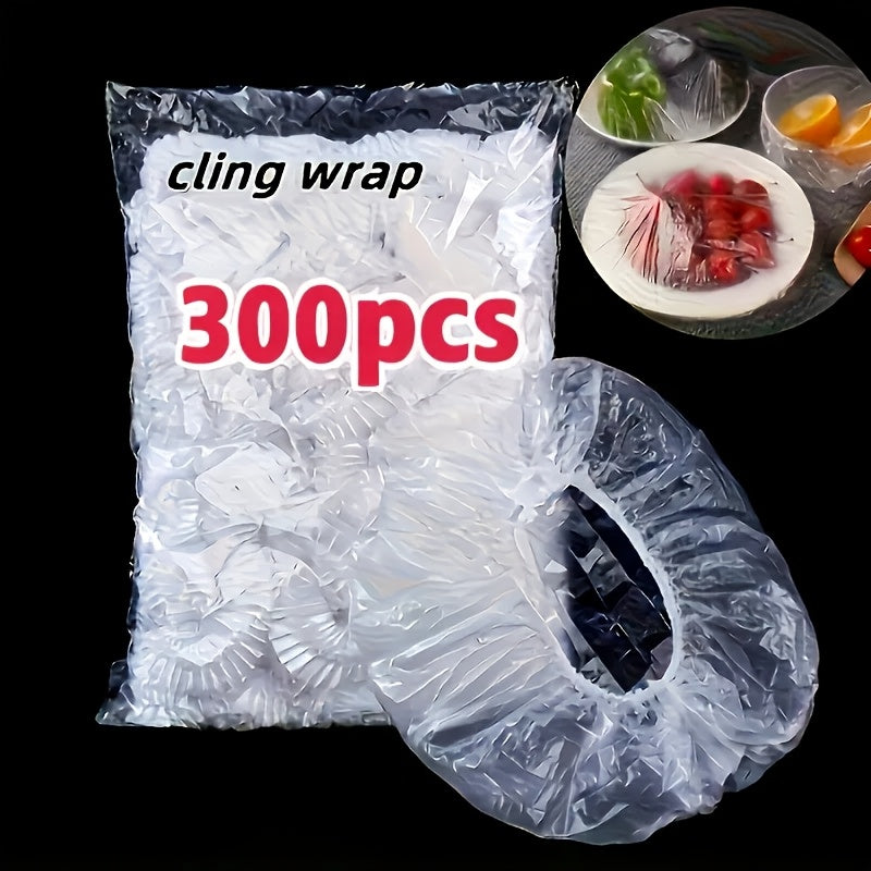 300pcs Reusable Elastic Food Wraps, Stretchable, Leak-Proof, Transparent Seal, Suitable for Kitchen And Home Use, And Odorless, a Substitute for Aluminum Foil And Plastic Film.
