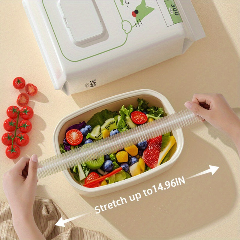 Multifunctional Cling Film Food Grade Cling Film | Multifunctional Disposable Cling Bag, Dustproof & Stretchable Cling Cover for Kitchen Leftovers, Fruits, Picnics & Travel