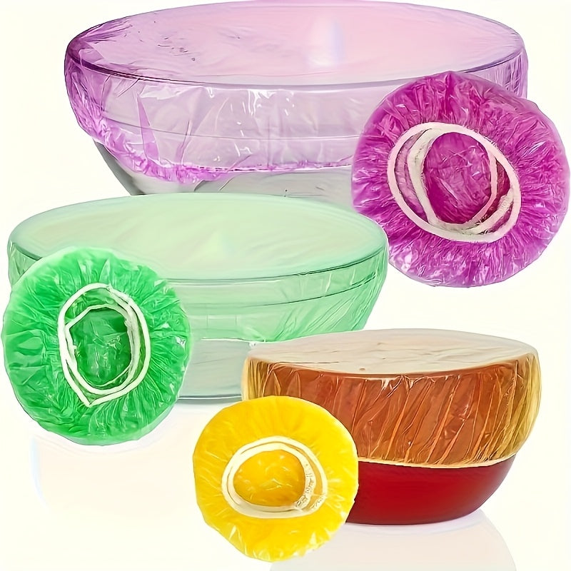 800-Pack Premium Reusable Food Covers | Thick Transparent Plastic with Elastic Seal | Airtight Freshness & Dust\u002FBacteria Blocking | For Bowls\u002FPlates\u002FContainers | Ideal for Fridge\u002FPantry Storage | Individually Packed Value Set