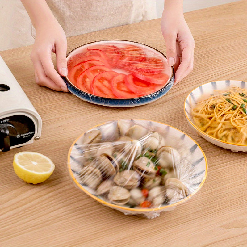 Multifunctional Cling Film Food Grade Cling Film | Multifunctional Disposable Cling Bag, Dustproof & Stretchable Cling Cover for Kitchen Leftovers, Fruits, Picnics & Travel