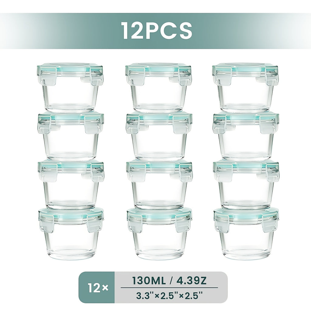 12pcs Thickened Storage Containers with Lids | Leak Proof Airtight Bento Boxes for Microwave, Oven, Freezer, and Dishwasher | Rectangular Shape, Clip-on Closure, Microwave Safe, Reusable by JIASLING
