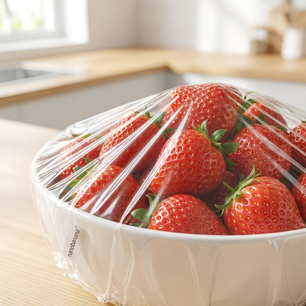 1000 Sheets of Disposable Cling Film, Microwave-Safe Stretch Wrap, Kitchen Food Covering Film, Refrigerator Storage Wrap to Prevent Flavor Mixing, Portable Household And Dormitory Cling Film