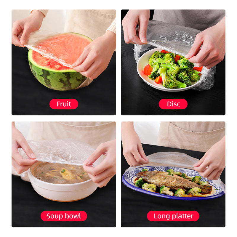 Multifunctional Cling Film Food Grade Cling Film | Multifunctional Disposable Cling Bag, Dustproof & Stretchable Cling Cover for Kitchen Leftovers, Fruits, Picnics & Travel