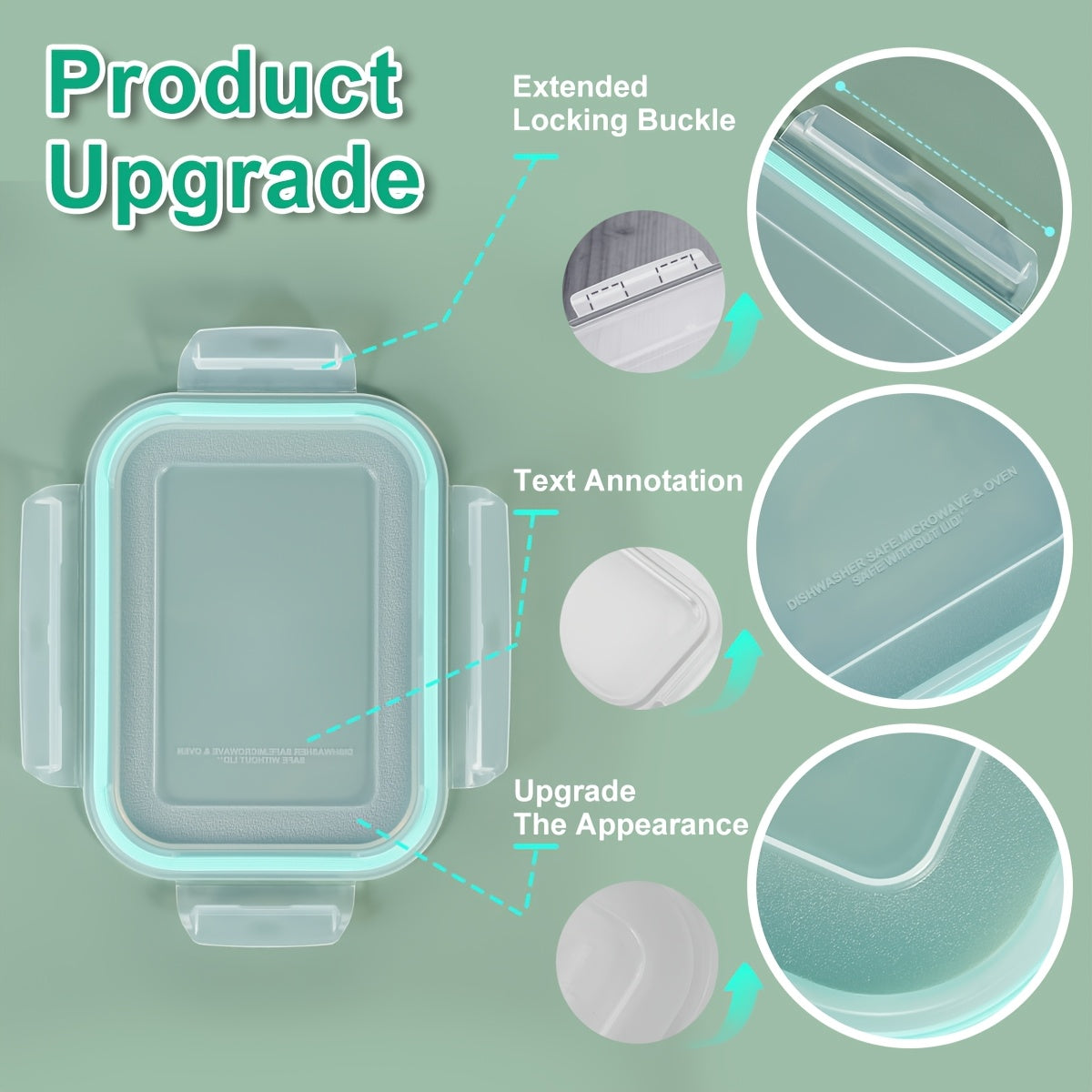 16pcs Sealed Glass Food Storage Containers, Lunch Boxes, Microwave Ovens, Ovens - Perfect For Salads, Fruits, Vegetables, And Sandwiches, Lunch Boxes | Sealed Storage | Durable Glass, Food Storage Containers (8 Lids+8 Containers)