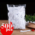 500pcs Reusable Thickened Elastic Food Grade Plastic Wrap - Tight Household Fresh Keeper, Transparent Stretchable Plastic Dish Sealing Cover for Kitchen and Restaurant