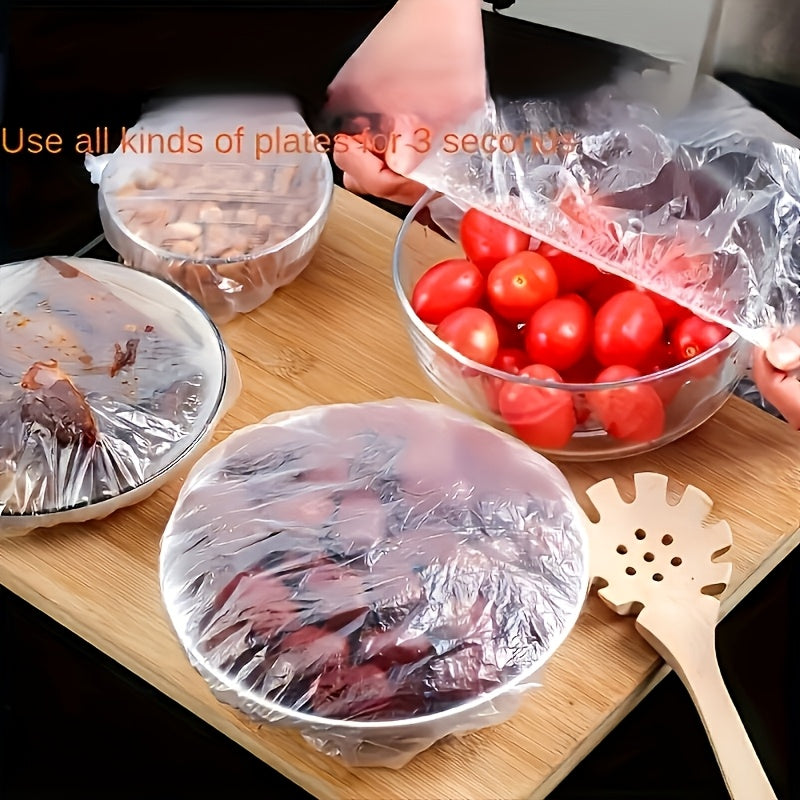 800-Pack Premium Reusable Food Covers | Thick Transparent Plastic with Elastic Seal | Airtight Freshness & Dust\u002FBacteria Blocking | For Bowls\u002FPlates\u002FContainers | Ideal for Fridge\u002FPantry Storage | Individually Packed Value Set